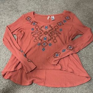 Roper size large waffle knit long sleeve shirt